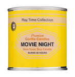 Close up view of Movie Night label.