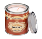 Front view of Whiskey candle label